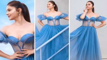 Rubina Dilaik has her Cinderella moment in ice blue strapless corset gown
