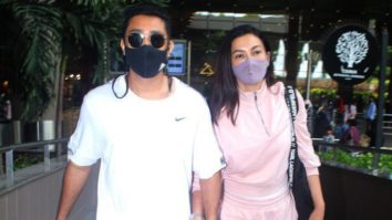 Spotted – Aparshakti Khurana, Gauahar and Zaid at Airport