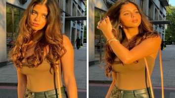 Suhana Khan pairs olive green halter top & leather pants with Louis Vuitton bag worth Rs. 2.3 lakh