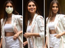 Tara Sutaria gives lessons on how to style a montone outfit for a work day