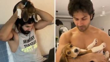 Varun Dhawan spends quality time with his furball Joey, watch video