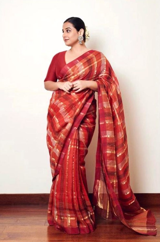 Vidya Balan keeps it stunning in checkered zari saree worth Rs. 23,797 Vidya Balan keeps it stunning in checkered zari saree worth Rs. 23,797