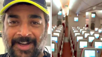 “Praying hard for this to end soon”, says R Madhavan as he gives a spooky glimpse of his empty flight to Dubai