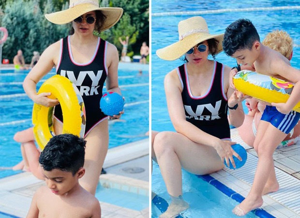 Kangana Ranaut enjoys a waterpark adventure with her nephew; shares pictures