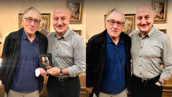 Anupam Kher poses with Robert De Niro, the Godfather of Acting, in the United States