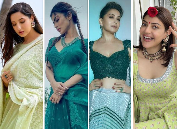 Color of the week : Mouni Roy, Madhuri Dixit, Nora Fatehi and others slay  in different shades of green : Bollywood News - Bollywood Hungama