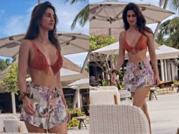 Disha Patani chills at a beach oozing hotness in bikini top and skirt