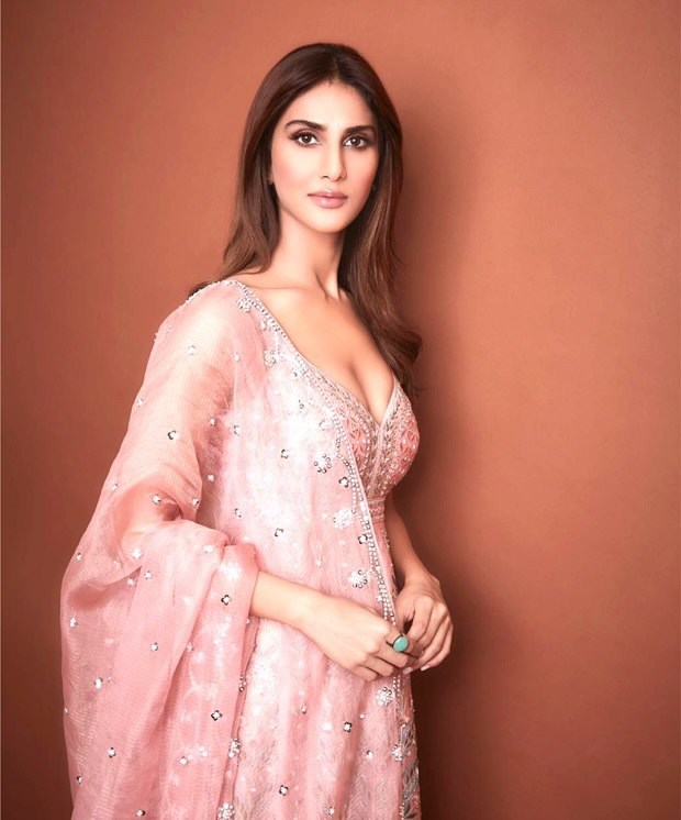 For Bellbottom trailer launch, Vaani Kapoor stuns in blush pink hand embroided Anita Dongre dress worth Rs.1.7 lakh