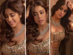 Janhvi Kapoor opts for a bronze embellished lehenga from Manish Malhotra for Rhea Kapoor’s wedding