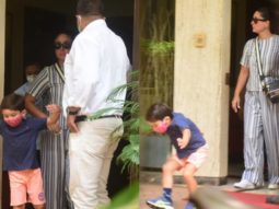 Kareena Kapoor Khan steps out  with Taimur in casual attire carrying a bucket bag worth Rs.1.25 lakh