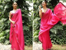 Kiara Advani makes a splash in Punit Balana fuchsia pink organza saree worth Rs. 47,500 for Shershaah promotions