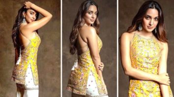 Kiara Advani shines in a mustard halter kurta and gharara set worth Rs. 55,000 for Shershaah promotions