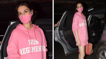 Kriti Sanon makes a splash at the airport in a bubble gum pink set with a bag worth Rs. 2.8 lakh