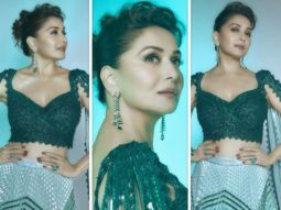 Madhuri Dixit has put her seal on the green trend in a metallic Amit Aggarwal creation
