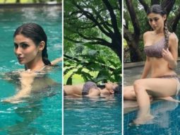 Mouni Roy looks stunning in a brown bikini as she poses by the pool