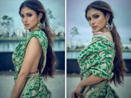 Mouni Roy sets temperature high as she dons Banarasi saree sans any blouse, features as a cover star for Wedding Affair August issue
