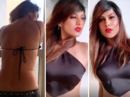 Nia Sharma sizzles in a backless tie-up top with a bold red lip colour as she lets her hair down for a shoot