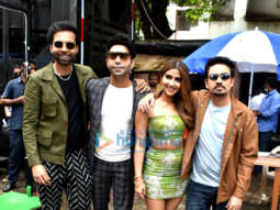 Photos: Aparshakti Khurana, Abhishek Banerjee, Pranutan Bahl and Ashish Verma snapped promoting the film Helmet in Malad