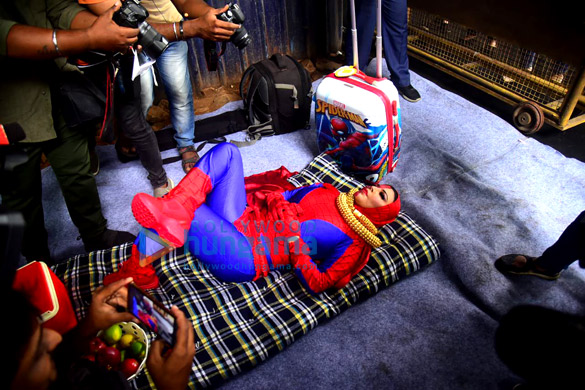 photos rakhi sawant snapped in spiderman outfit for bigg boss ott 2