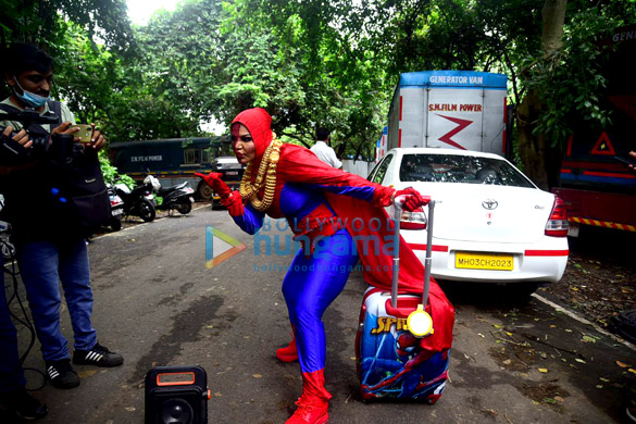 photos rakhi sawant snapped in spiderman outfit for bigg boss ott 4
