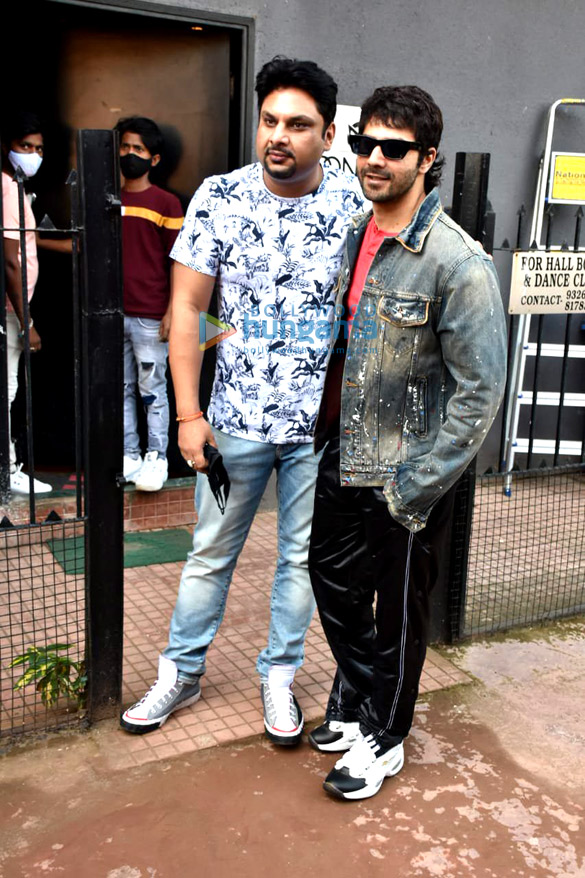 photos varun dhawan spotted at a studio for the rehearsals of his film jug jugg jeeyo 3