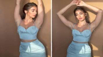 Pooja Hegde raises the oomph factor in an ice blue outfit