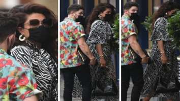 Priyanka Chopra Jonas looks stunning in a zebra printed midi dress as she steps out with Nick Jonas for a date in London