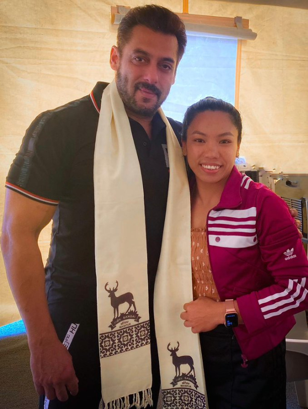 Salman Khan meets Olympic silver medalist Mirabai Chanu