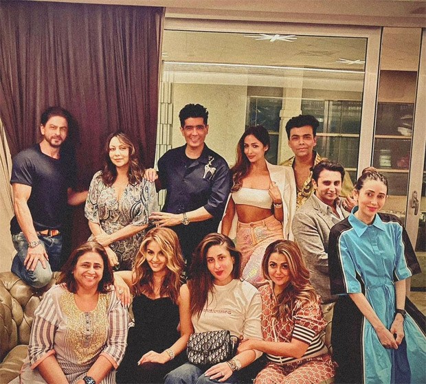 Shah Rukh Khan, Gauri, Karan Johar, Kareena Kapoor Khan, Karisma Kapoor, Malaika Arora, and others flash huge smiles for a picture-perfect moment from their get together