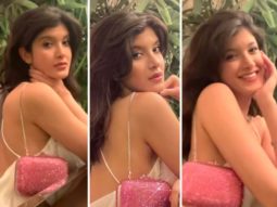 Shanaya Kapoor shares a few glamorous snaps donning satin backless dress