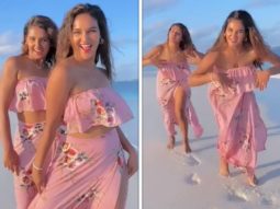 Sisters Shakti Mohan and Mukti Mohan twin in co-ord sets as they dance to Hrithik Roshan – Preity Zinta’s ‘Haila Haila’ song on the beach in Maldives