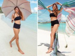 Surbhi Chandna sets internet soaring in black bikini set as enjoys her Maldives vacation