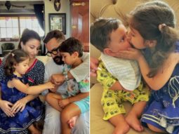 Taimur Ali Khan sits on Saif Ali Khan’s lap; cousin Inaaya Naumi ties rakhis to him and baby Jeh