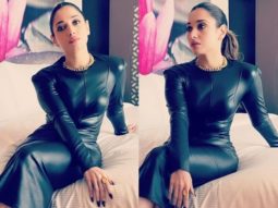 Tamannaah Bhatia exudes oomph factor in sexy faux black bodycon leather dress worth Rs.14,744 for MasterChef Telugu