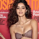 Ananya Panday looks resplendent in an all- maroon look for the cover of Cosmopolitan