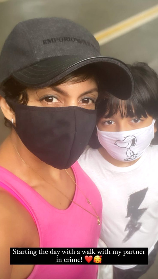 Mandira Bedi posts happy pictures of her kids; calls son Vir her partner-in-crime