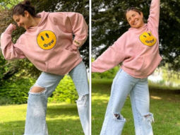 Anushka Sharma is the happiest as she strikes some fun poses at a park in London