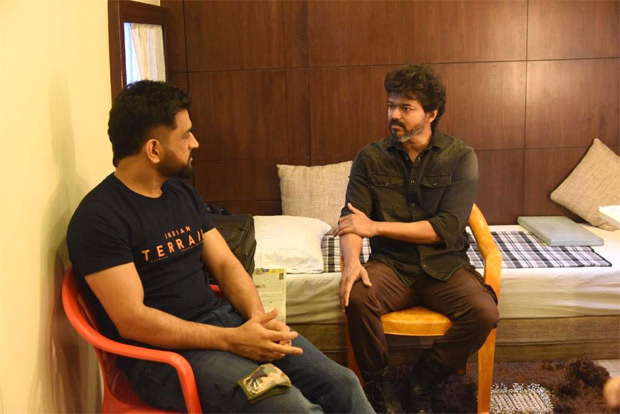 PICS: MS Dhoni meets Thalapathy Vijay on the sets of Beast in Chennai