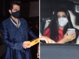 Rhea Kapoor and Karan Boolani make an appearance post their wedding; Anil Kapoor distributes sweets to the media 