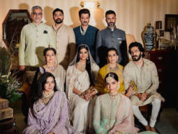 Rhea Kapoor and Karan Boolani’s families pose together for a majestic family portrait