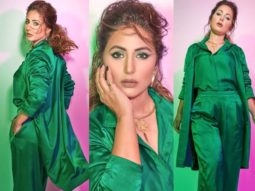 Hina Khan stuns in a head-to-toe satin green outfit
