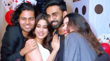 Janhvi Kapoor gets kisses and hugs from her ex-boyfriend Akshat Rajan at a party, watch video