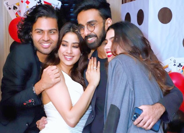 Janhvi Kapoor gets kisses and hugs from her ex-boyfriend Akshat Rajan at a party, watch video
