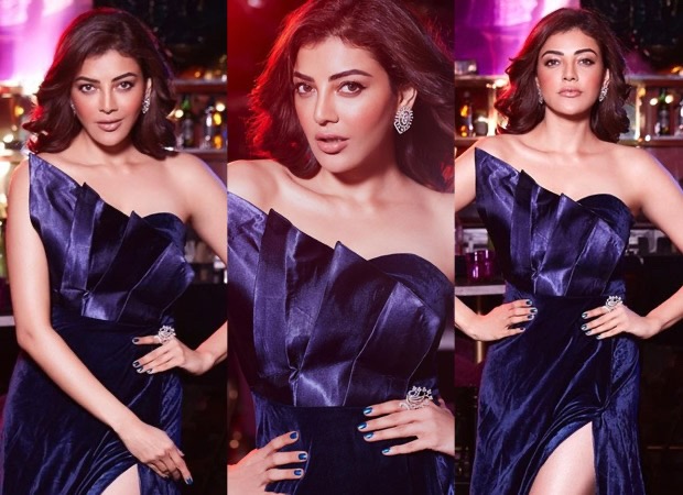 Kajal Heroin Ka Sex - Kajal Aggarwal looks radiant dark strapless blue gown with thigh-high slit  : Bollywood News - Bollywood Hungama