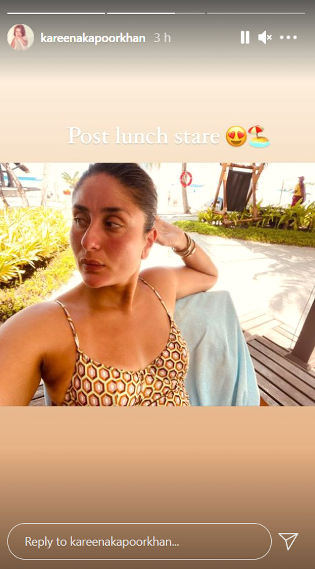Kareena Kapoor Khan gives a glimpse of 'post lunch stare'