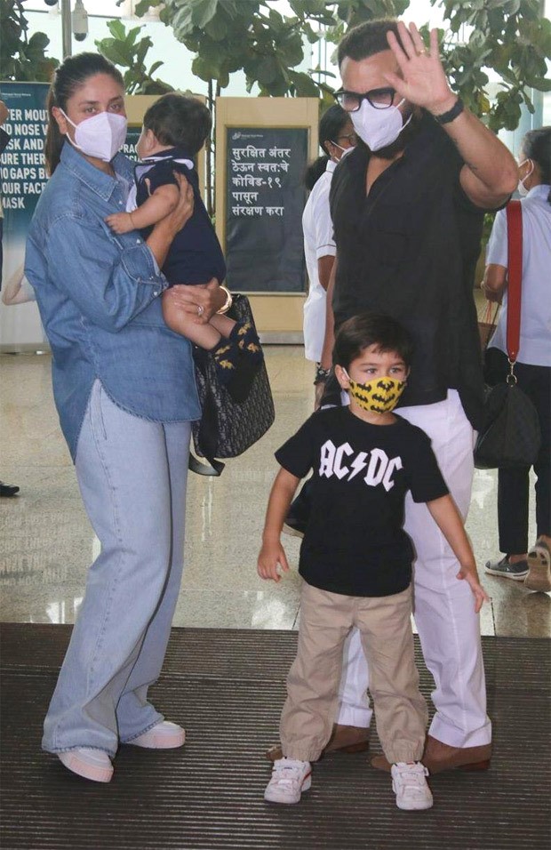 Kareena Kapoor Khan spotted at the airport with Saif Ali Khan and kids Taimur and Jeh carrying a Dior bag worth Rs. 2.8 lakh Kareena Kapoor Khan spotted at the airport with Saif Ali Khan and kids Taimur and Jeh carrying a Dior bag worth Rs. 2.8 lakh