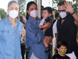 Kareena Kapoor Khan spotted at the airport with Saif Ali Khan and kids Taimur and Jeh carrying a Dior bag worth Rs. 2.8 lakh