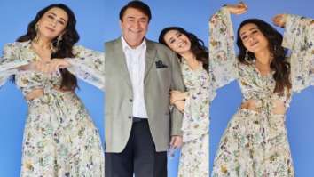 Karisma Kapoor makes a floral splash in an Anamika Khanna creation worth Rs. 28,000 for The Kapil Sharma Show
