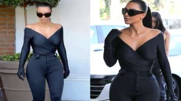 Kim Kardashian stuns in all black for a casual appearance