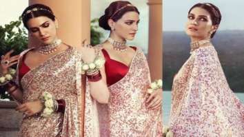 Kriti Sanon is struck by burst of sequins in embellished Manish Malhotra saree from Nooraniyat collection Kriti Sanon is struck by burst of sequins in embellished Manish Malhotra saree from Nooraniyat collection